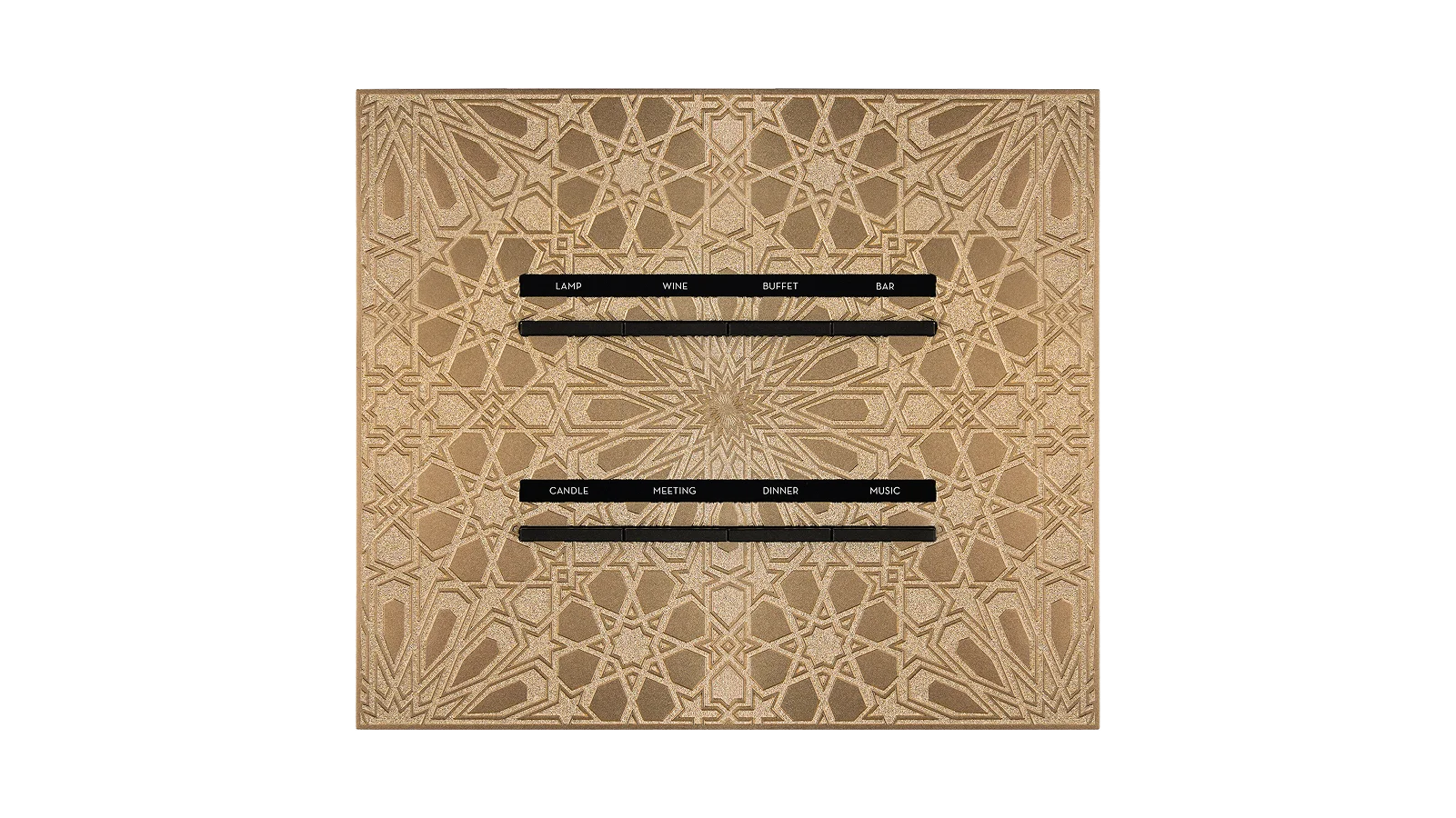 SUBLIME panel in gold finish
